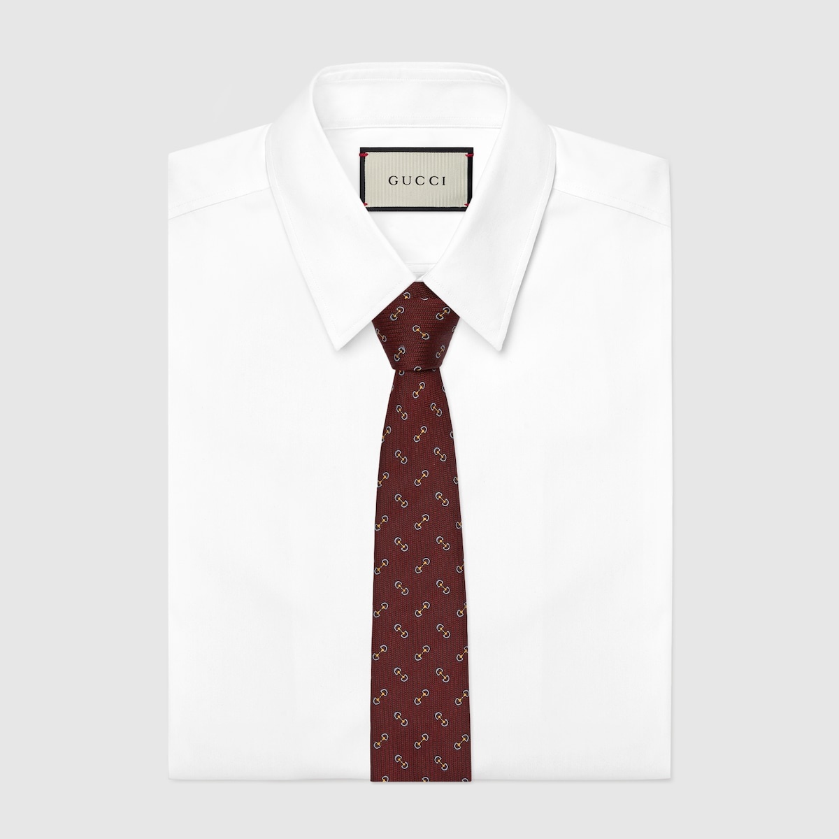 Horsebit silk jacquard tie - 2