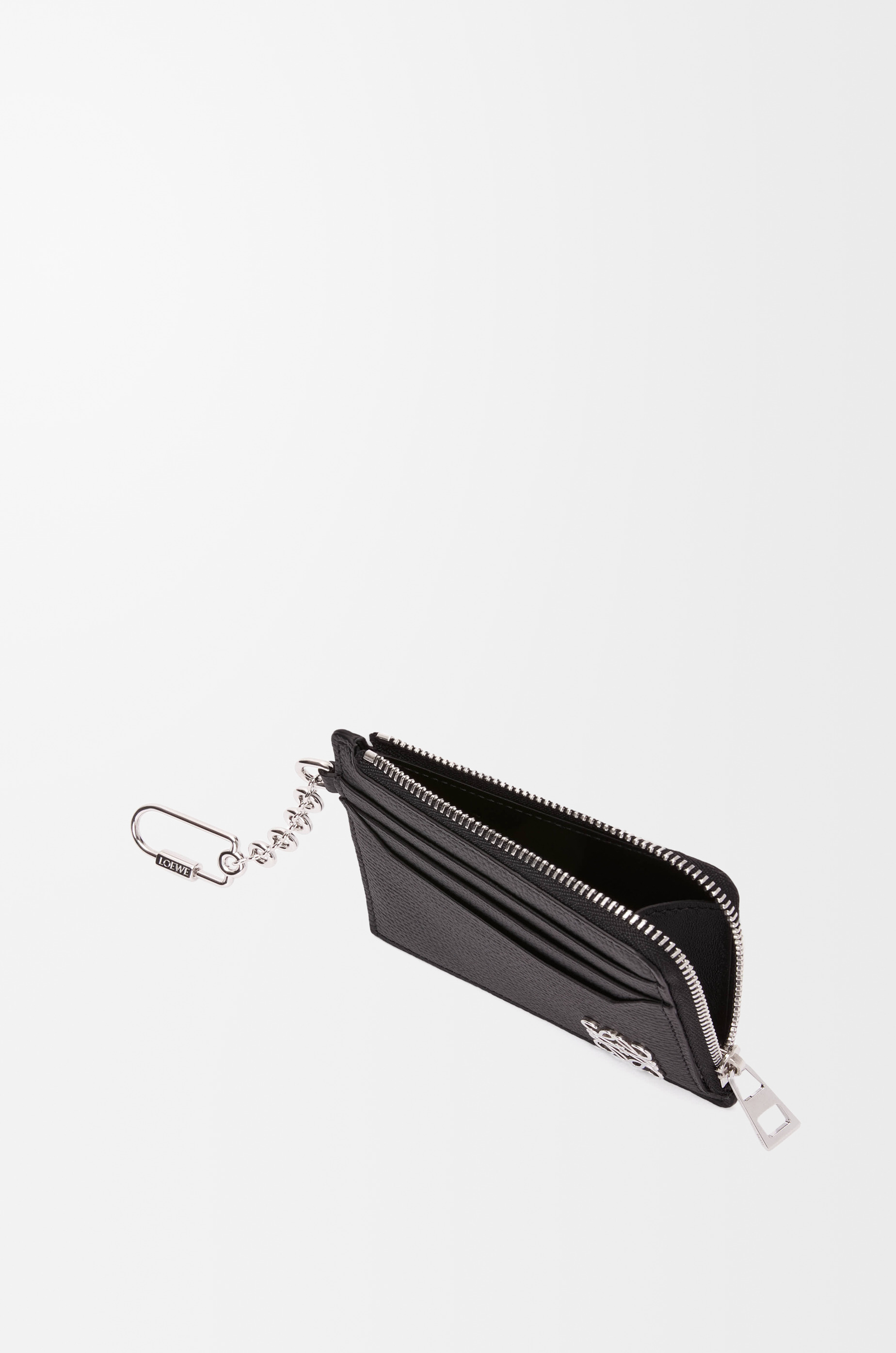 Anagram square coin cardholder in pebble grained calfskin - 3