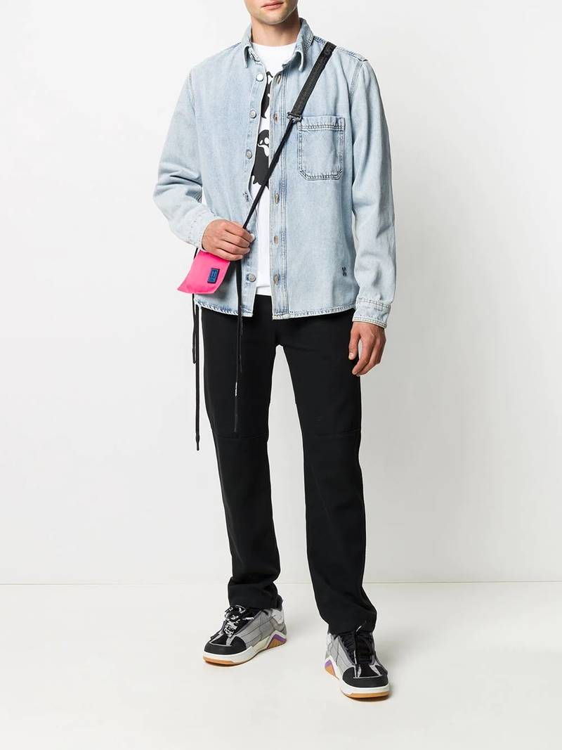 Off-White Arrows-motif denim shirt outlook