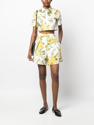 Erdem floral-print cotton shorts outlook