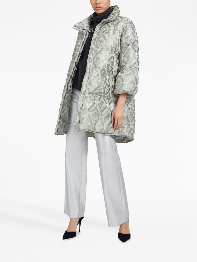 Diamond Floral Hallie puffer coat 3