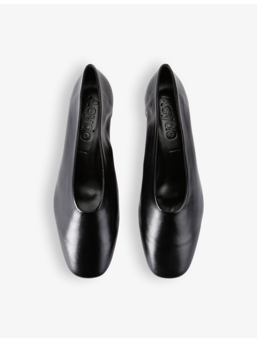 Delia pointed-toe leather heeled courts - 2