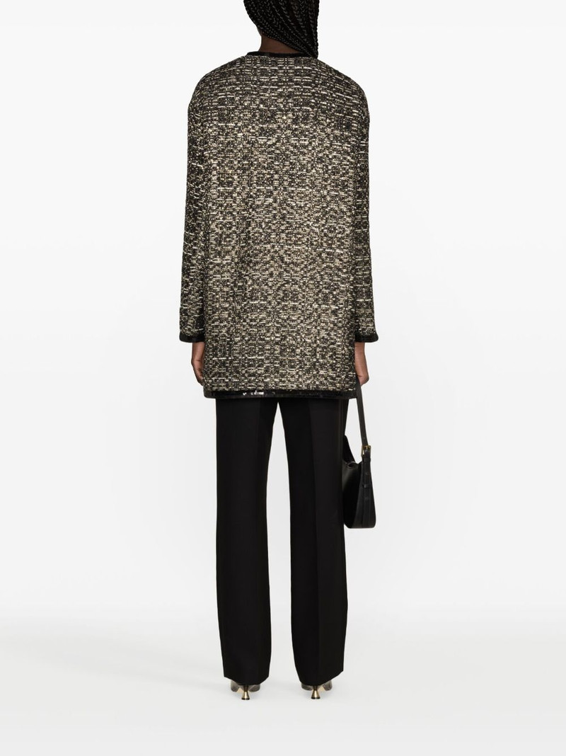 metallic-thread tweed midi coat 4