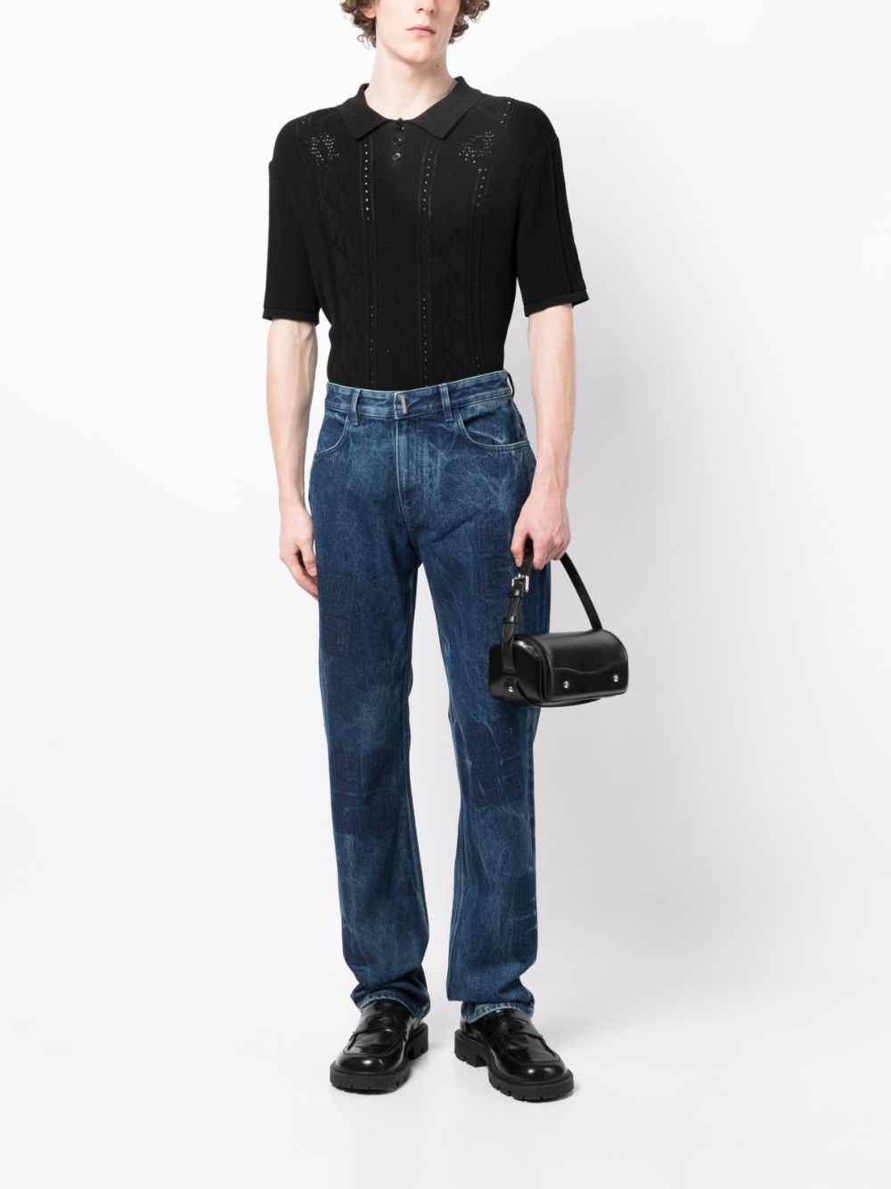 4G-print mid-rise straight-leg jeans - 2