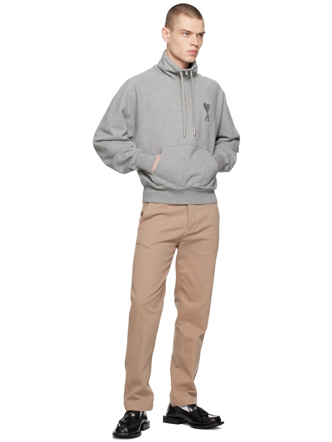 AMI Paris Ami de Coeur half-zip sweatshirt | REVERSIBLE
