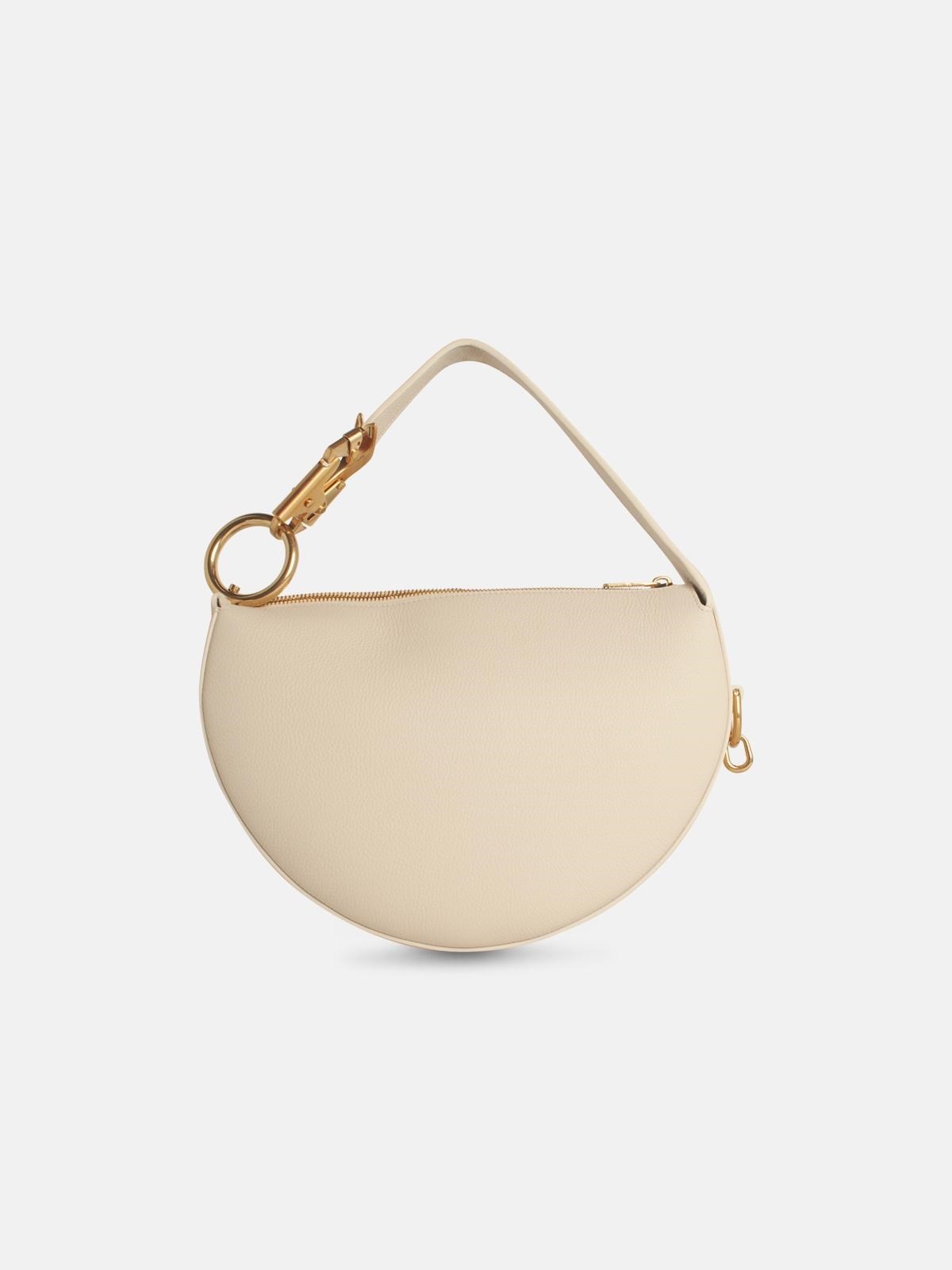 'KNIGHT' CREAM LEATHER BAG - 3