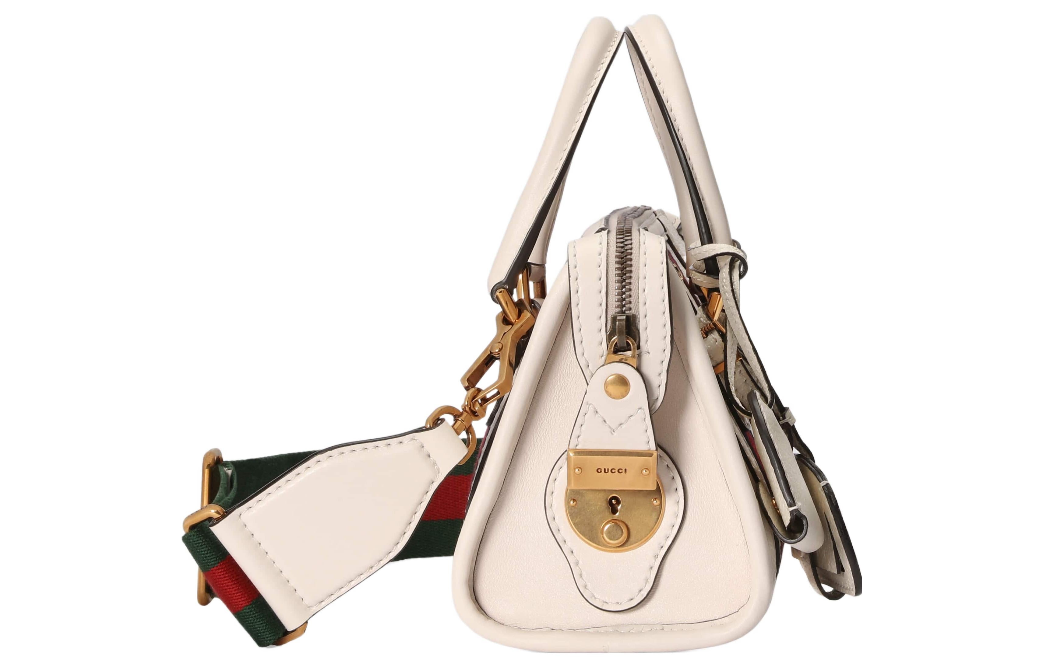 (WMNS) Gucci Mini Top Handle Bag With Double G 'White' 715771-AAA0O-9041 - 4