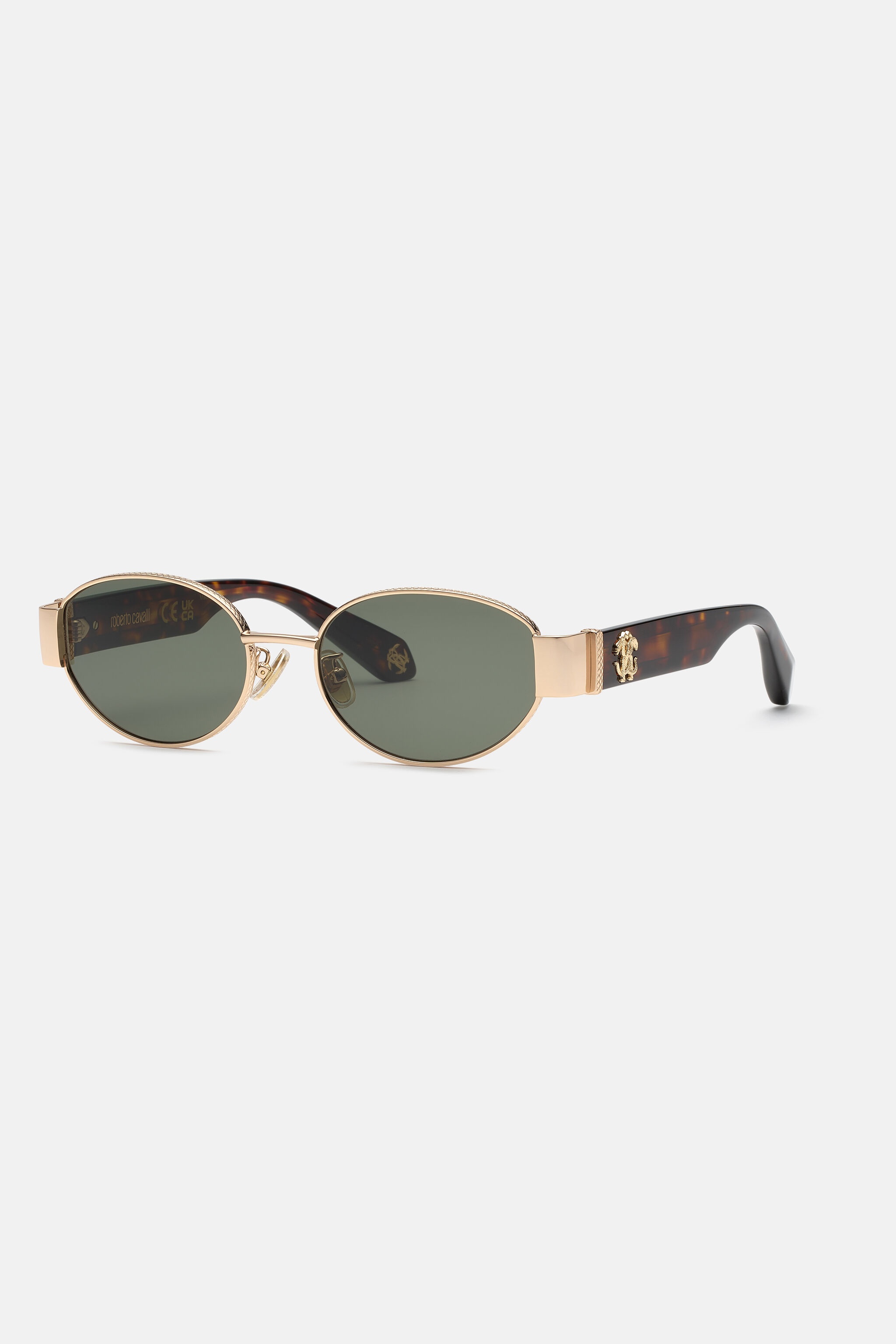 Sunglasses with snakeskin effect metal trim - 3