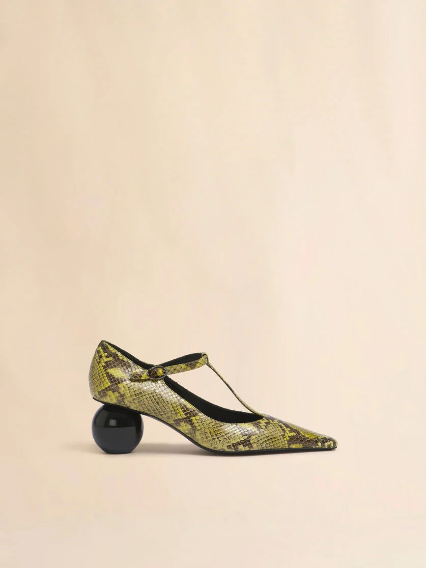 GREEN PYTHON-PRINT LEATHER MARY JANEJANE - 1