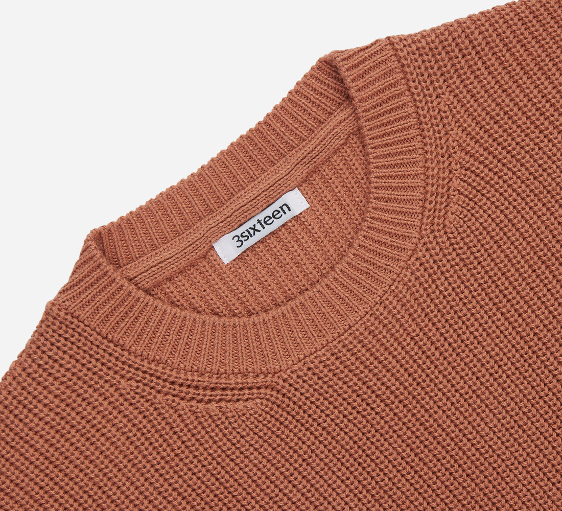 Long Sleeve Knit Tee - Clay Pima Cotton - 3