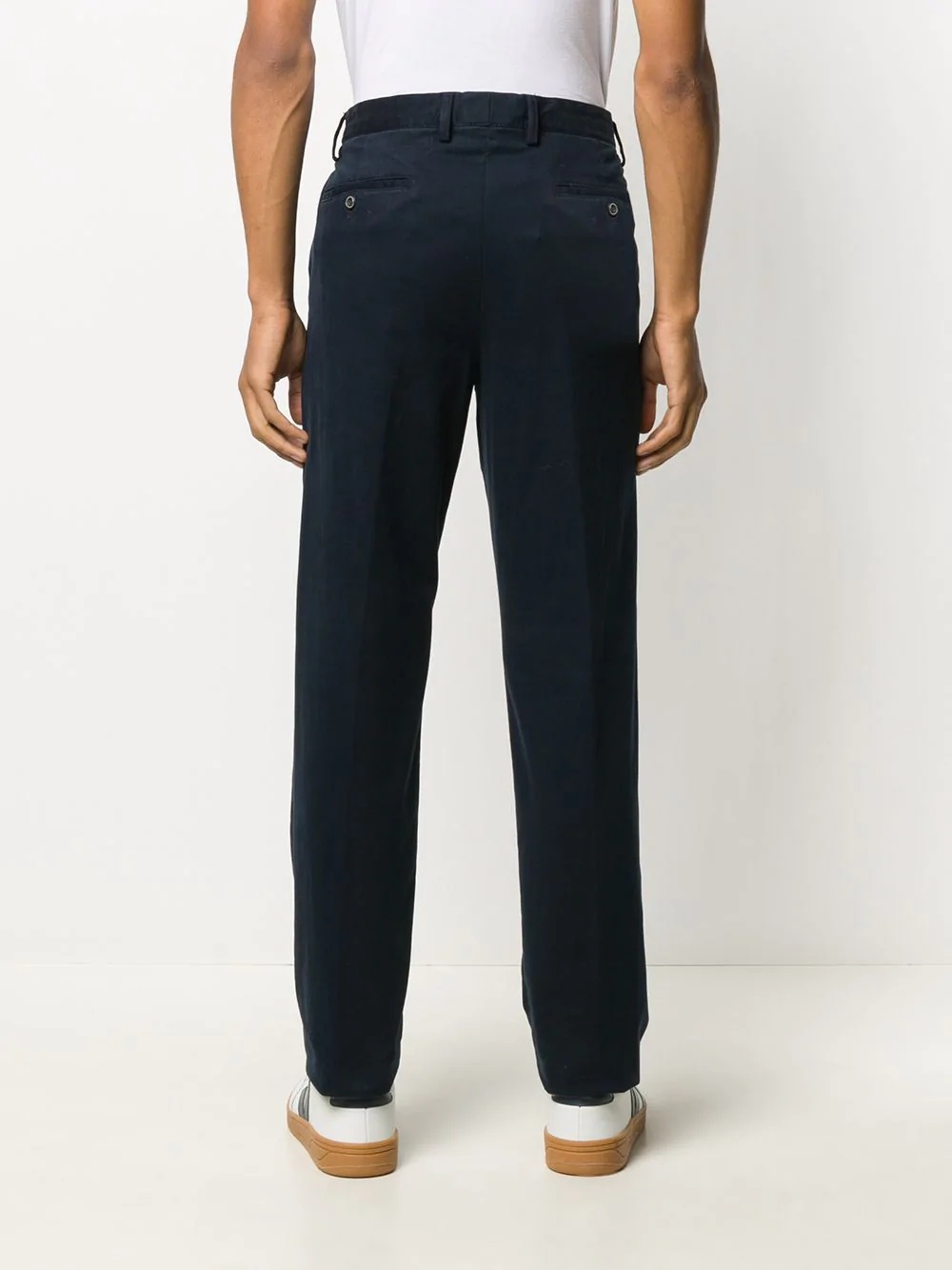 straight-leg cotton trousers - 4