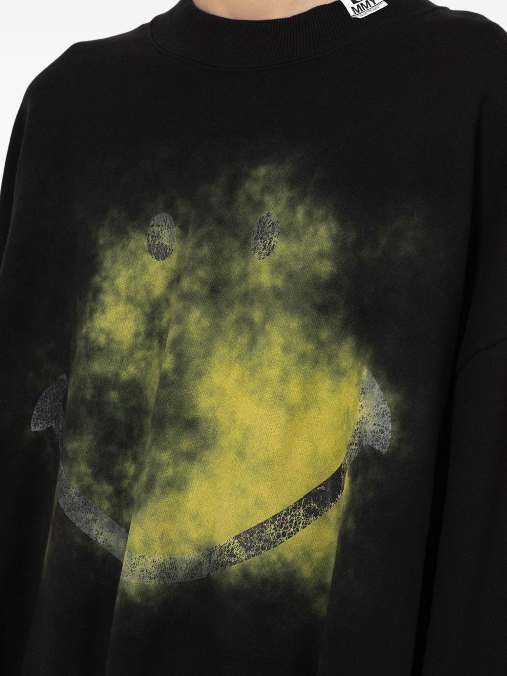 smiley face-print sweatshirt - 4