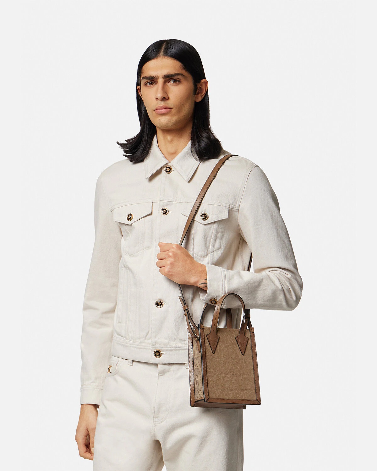 Versace Allover Crossbody Bag - 6