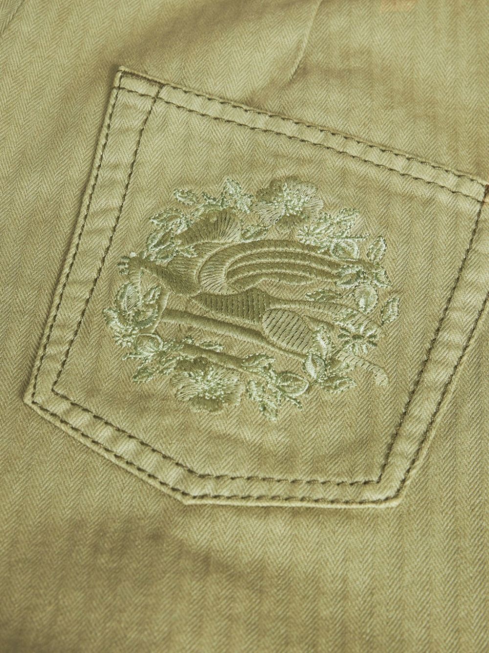 Pegaso-embroidered wide-leg jeans - 6