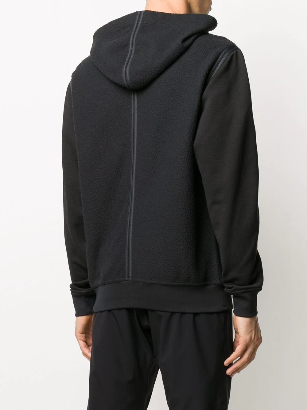 contrast-trim hooded sweatshirt - 4