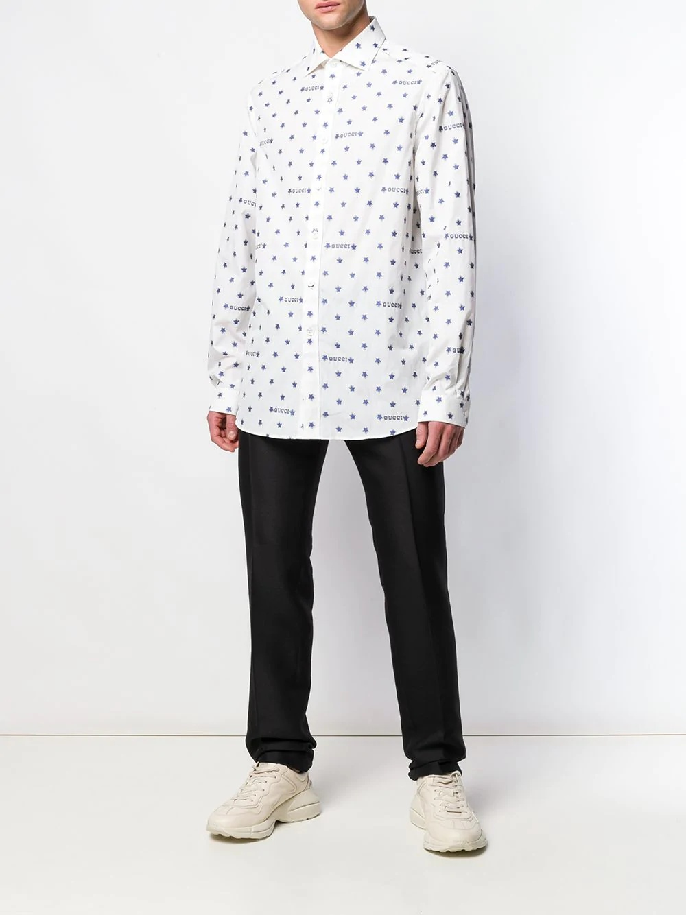 logo star print shirt - 2