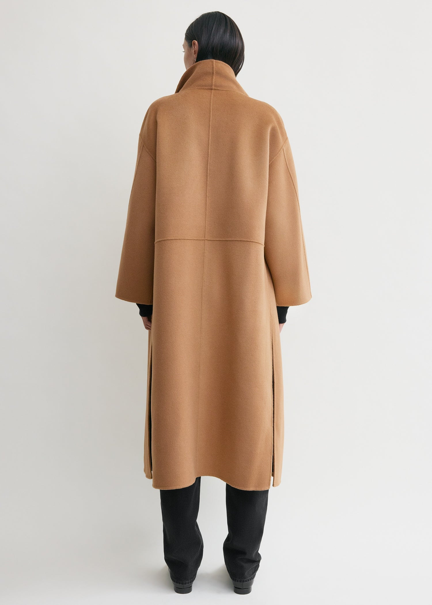 Signature wool cashmere coat camel - 5