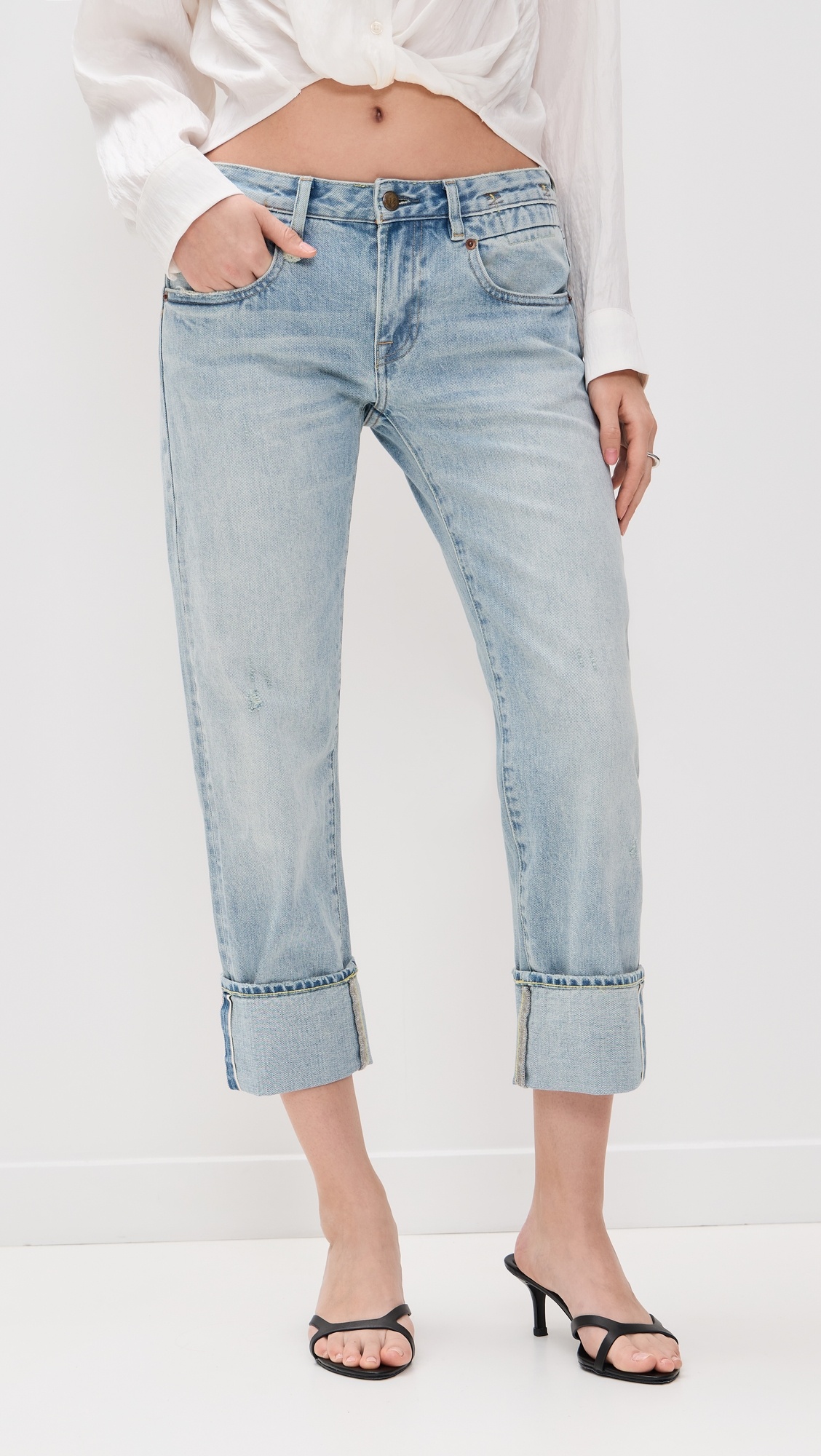 Cuffed Boy Straight Jeans - 1