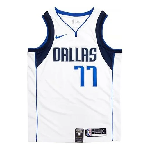 Nike Casual Sports NBA Dallas Mavericks Luka Doncic Swingman Jersey Men's White 864411-102 - 1