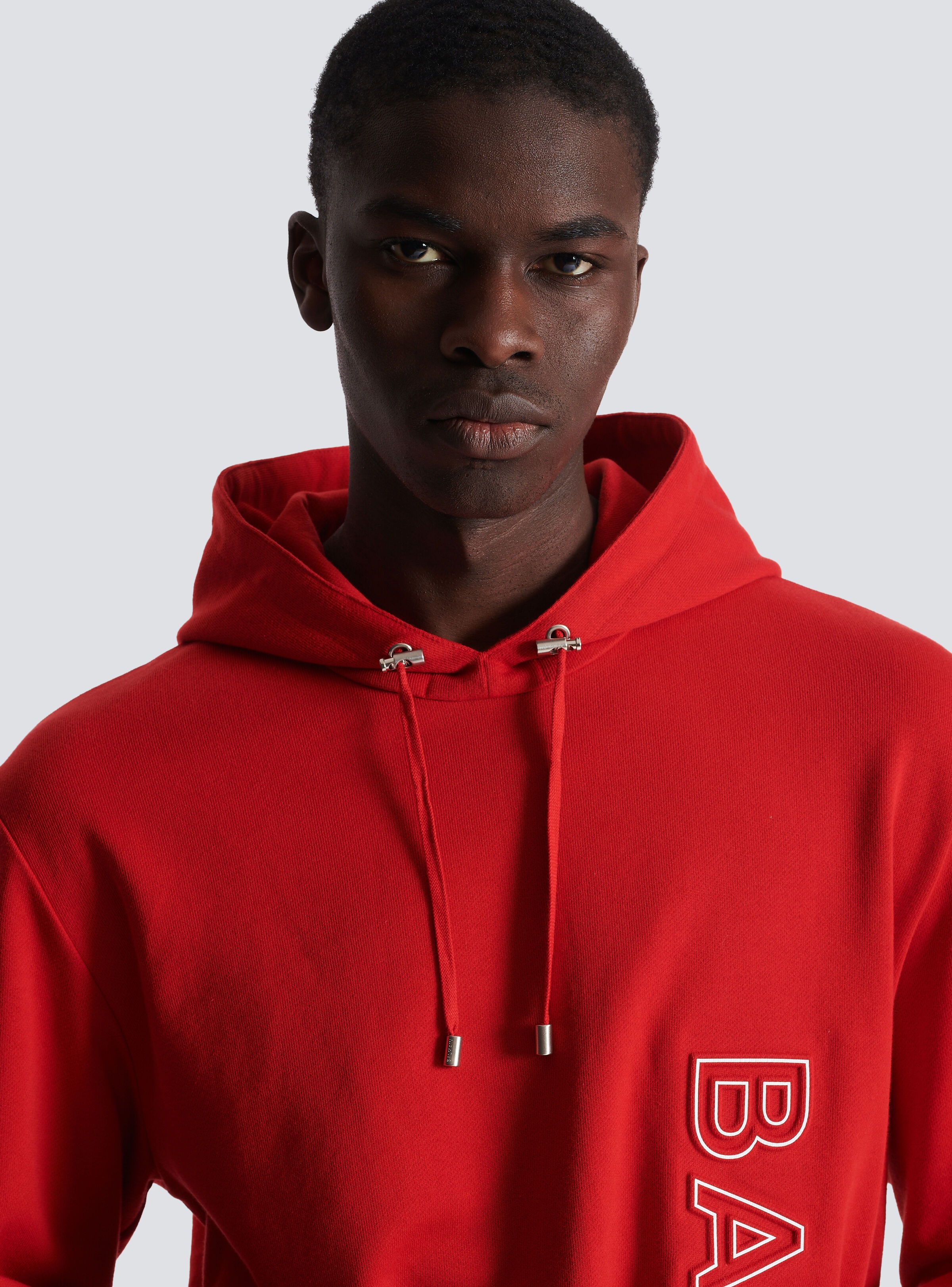 Embossed Balmain hooded sweatshirt - 7