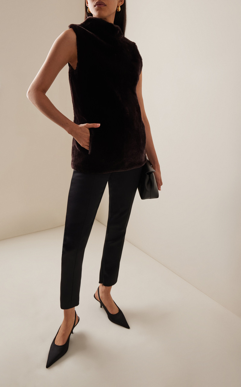 Satin Slingback Pumps black 2