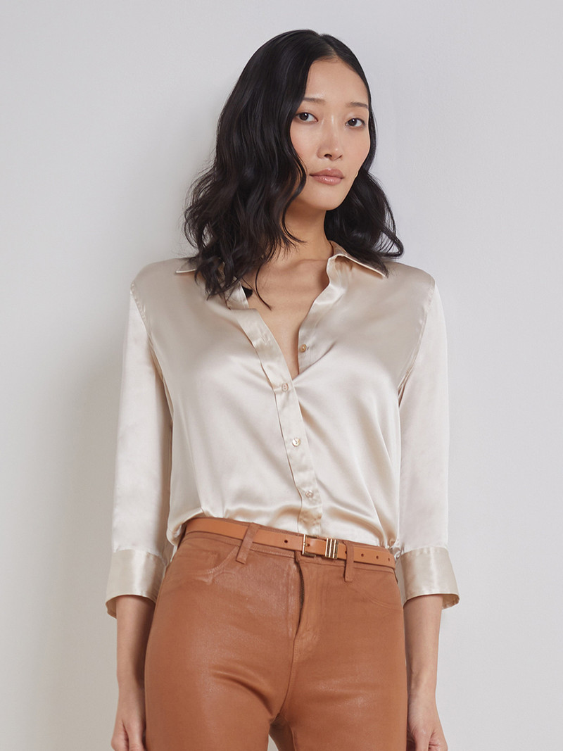 L'AGENCE Dani Silk Blouse outlook