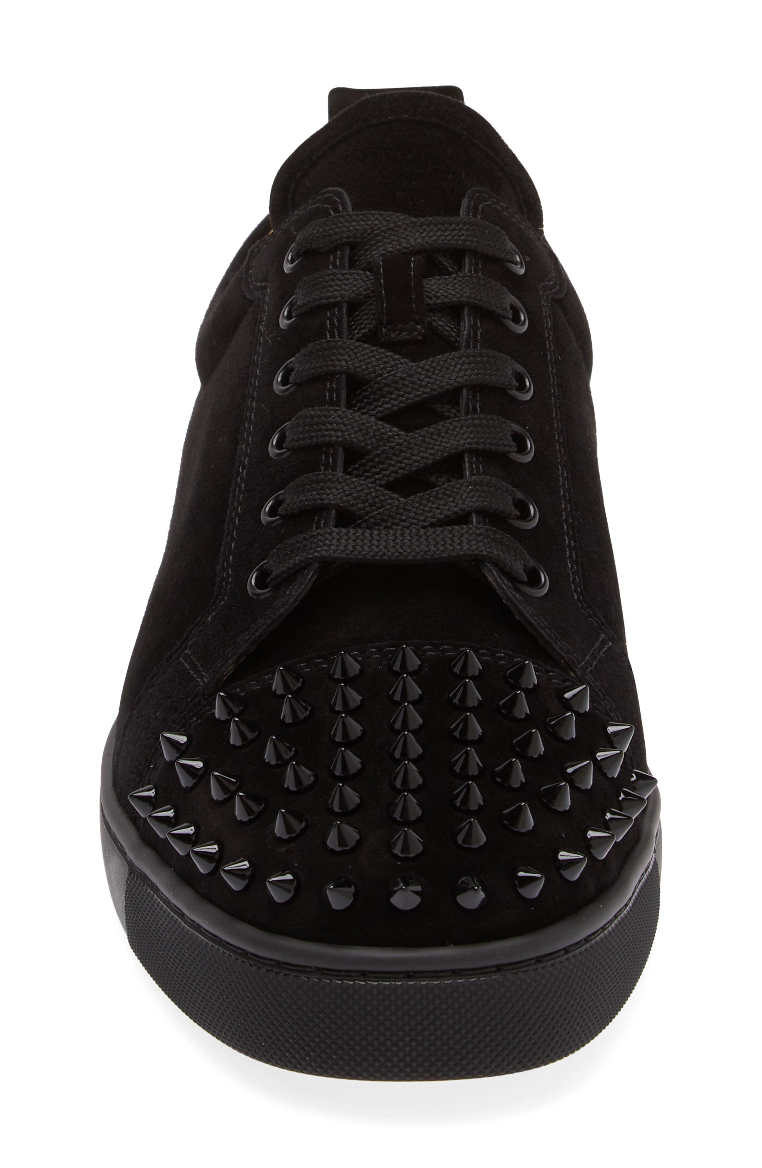 Christian Louboutin Louis Junior Spikes Sneaker in Cm53 Black/black at Nordstrom - 4