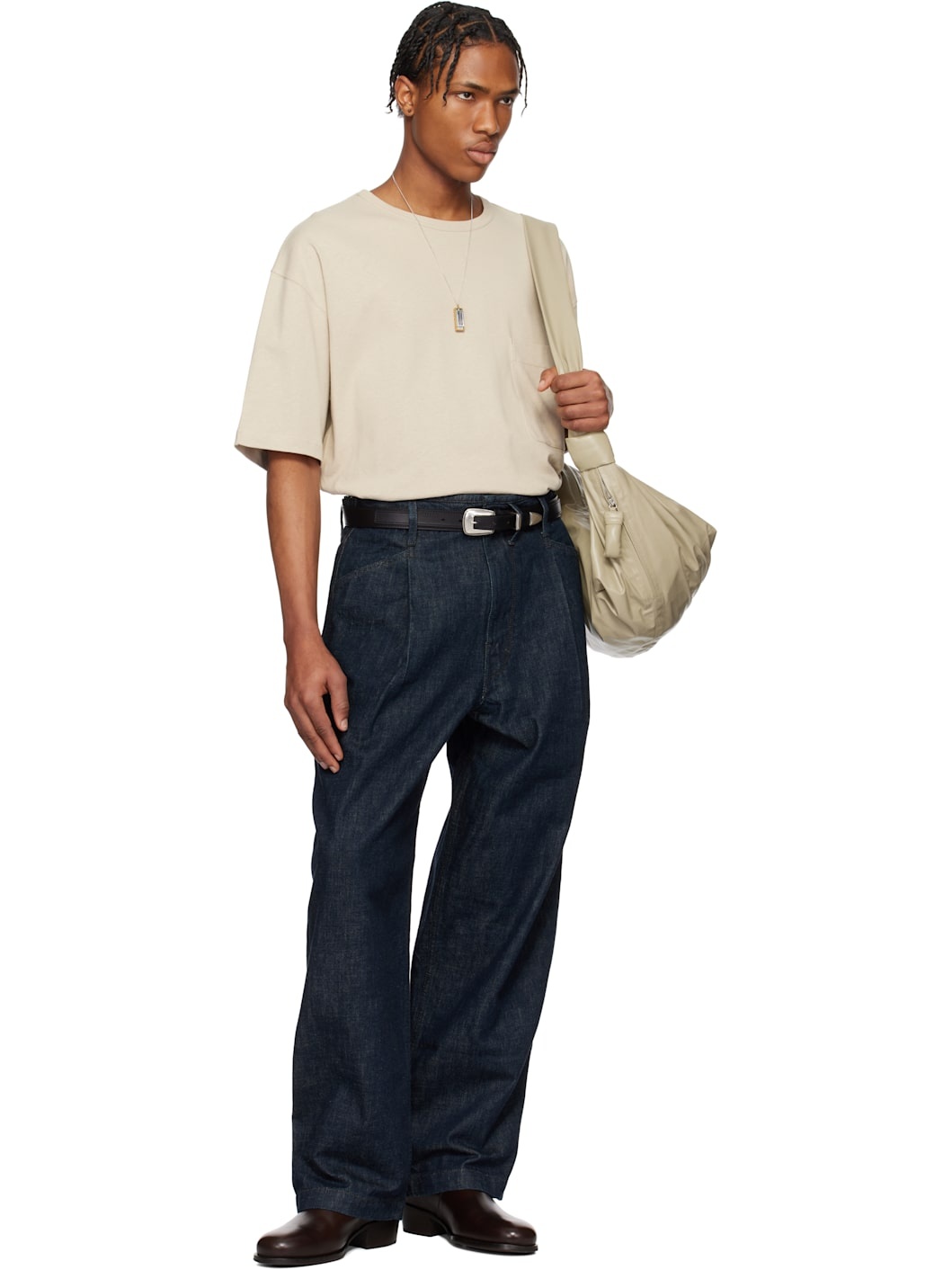Beige Boxy Short Sleeve T-shirt - 5