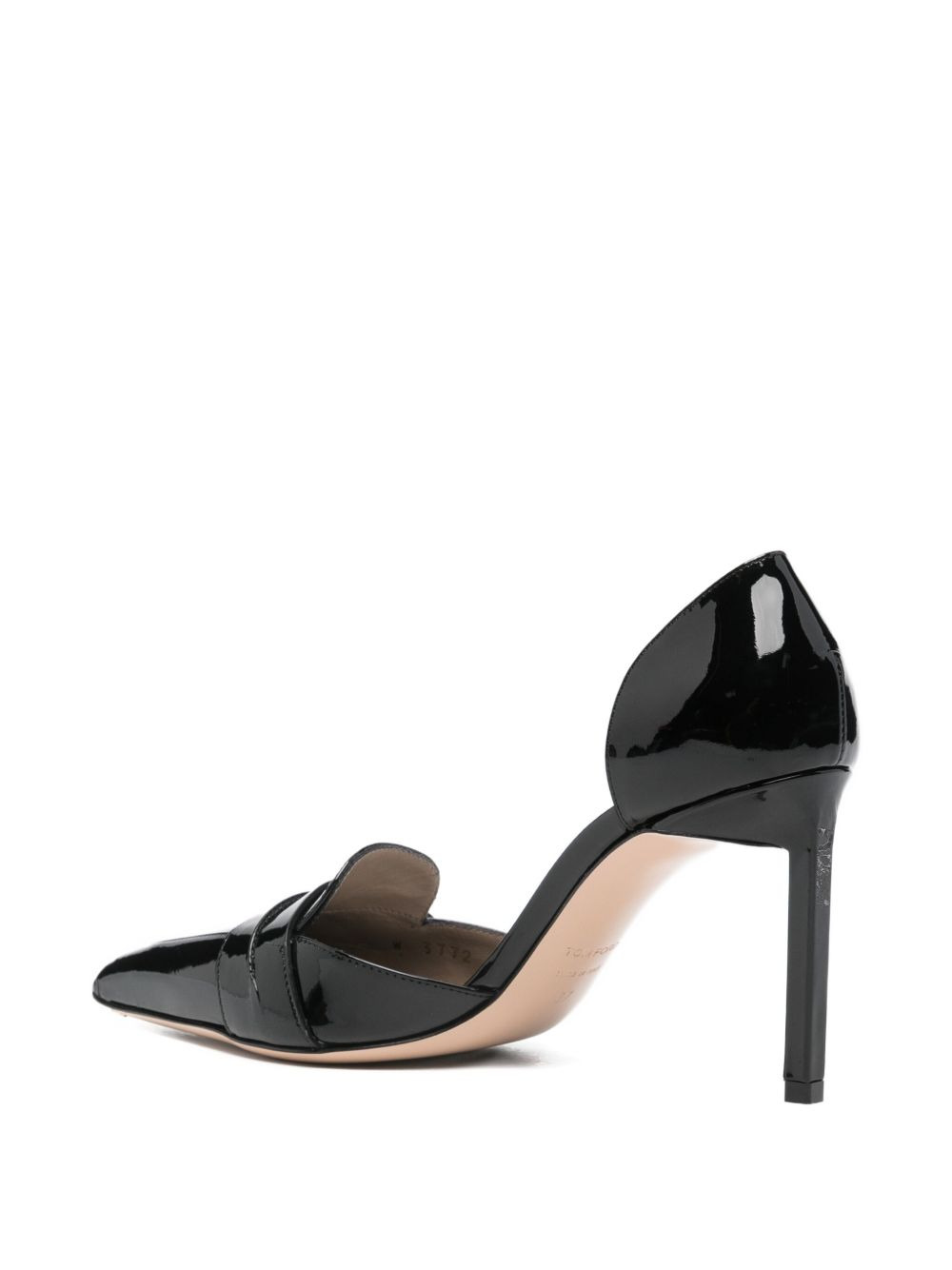 leather heeled pumps - 3