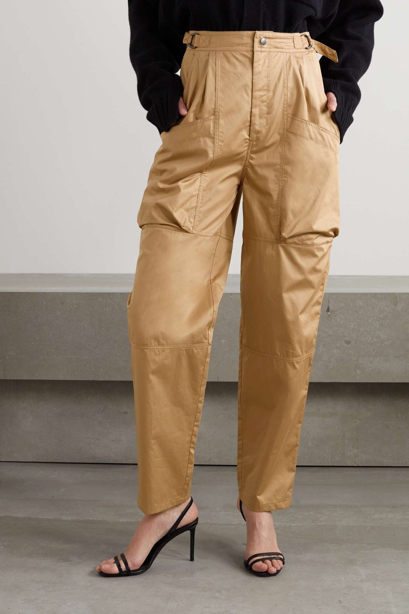 Ferima paneled coated-cotton tapered pants - 3