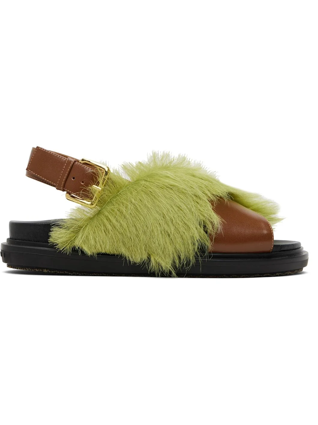 Green & Brown Fussbett Sandals - 1