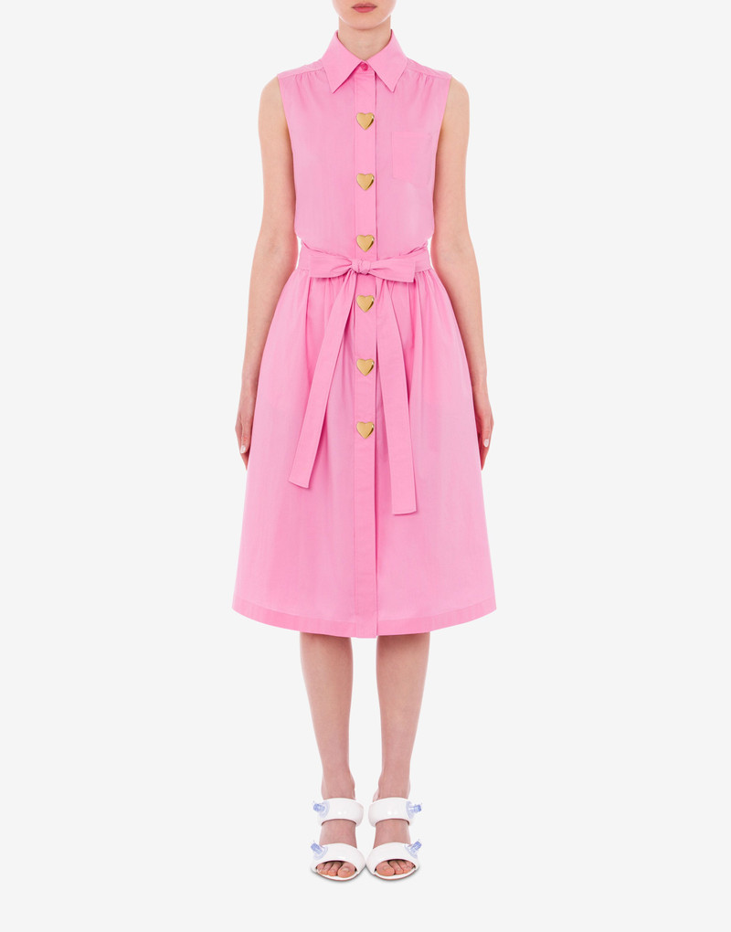 Moschino HEART BUTTONS STRETCH POPLIN DRESS outlook