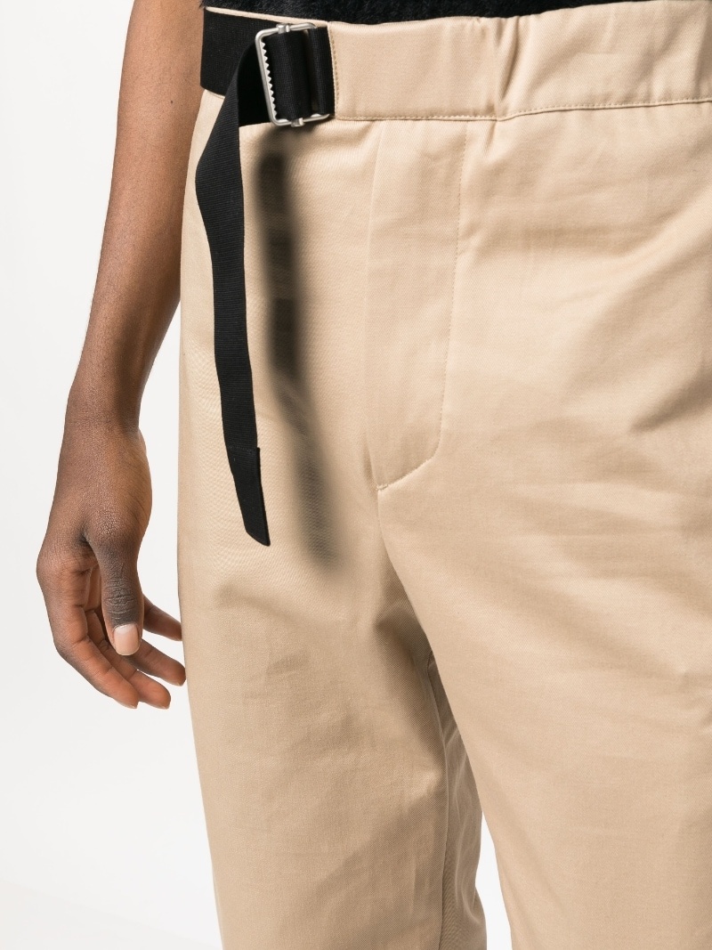 side buckle-fastening trousers - 5