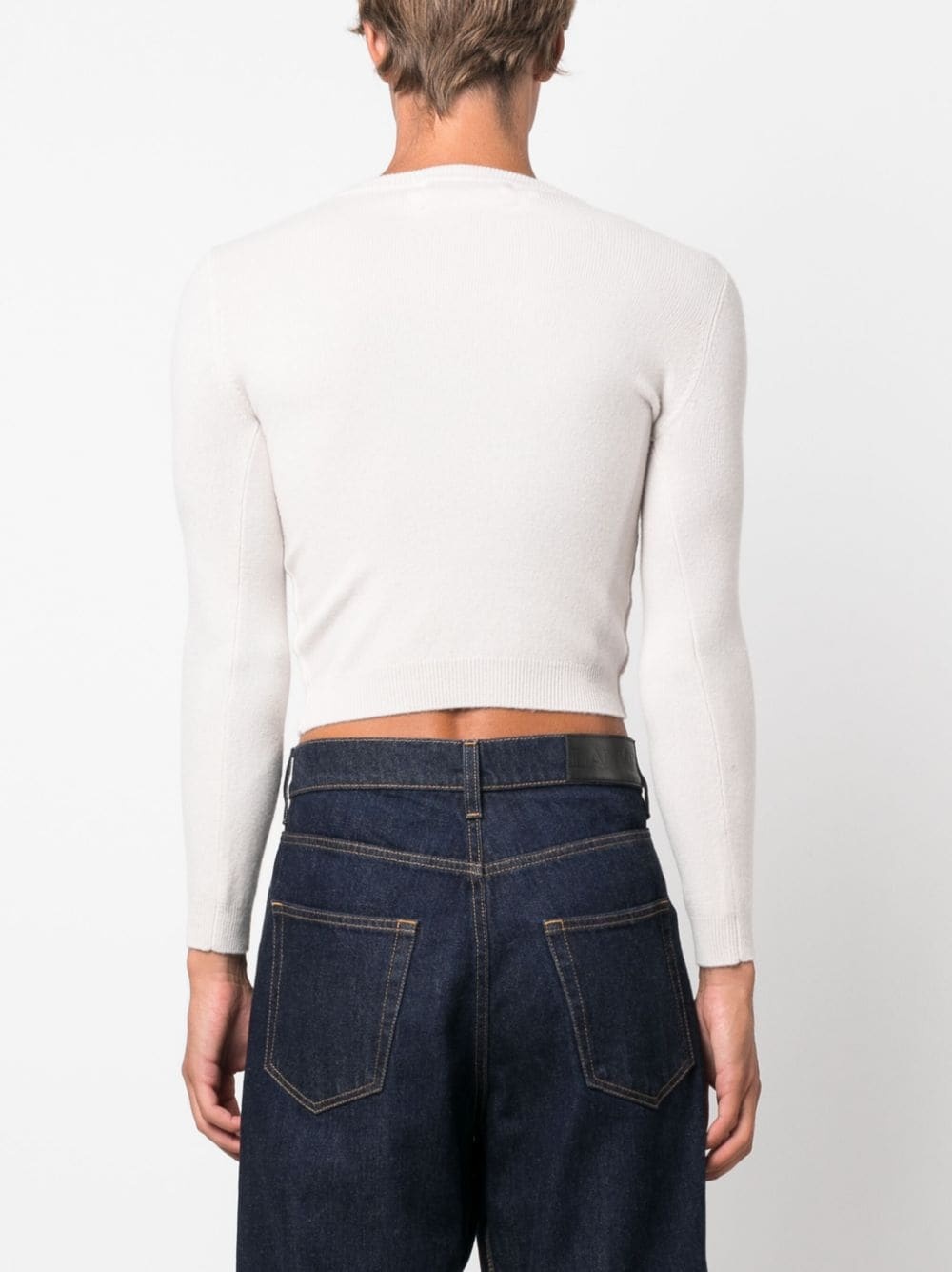 round-neck cropped jumper - 5