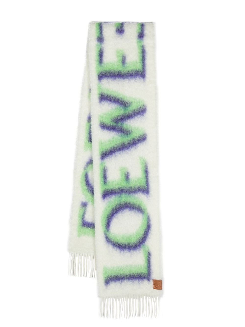 intarsia logo-knit scarf - 1