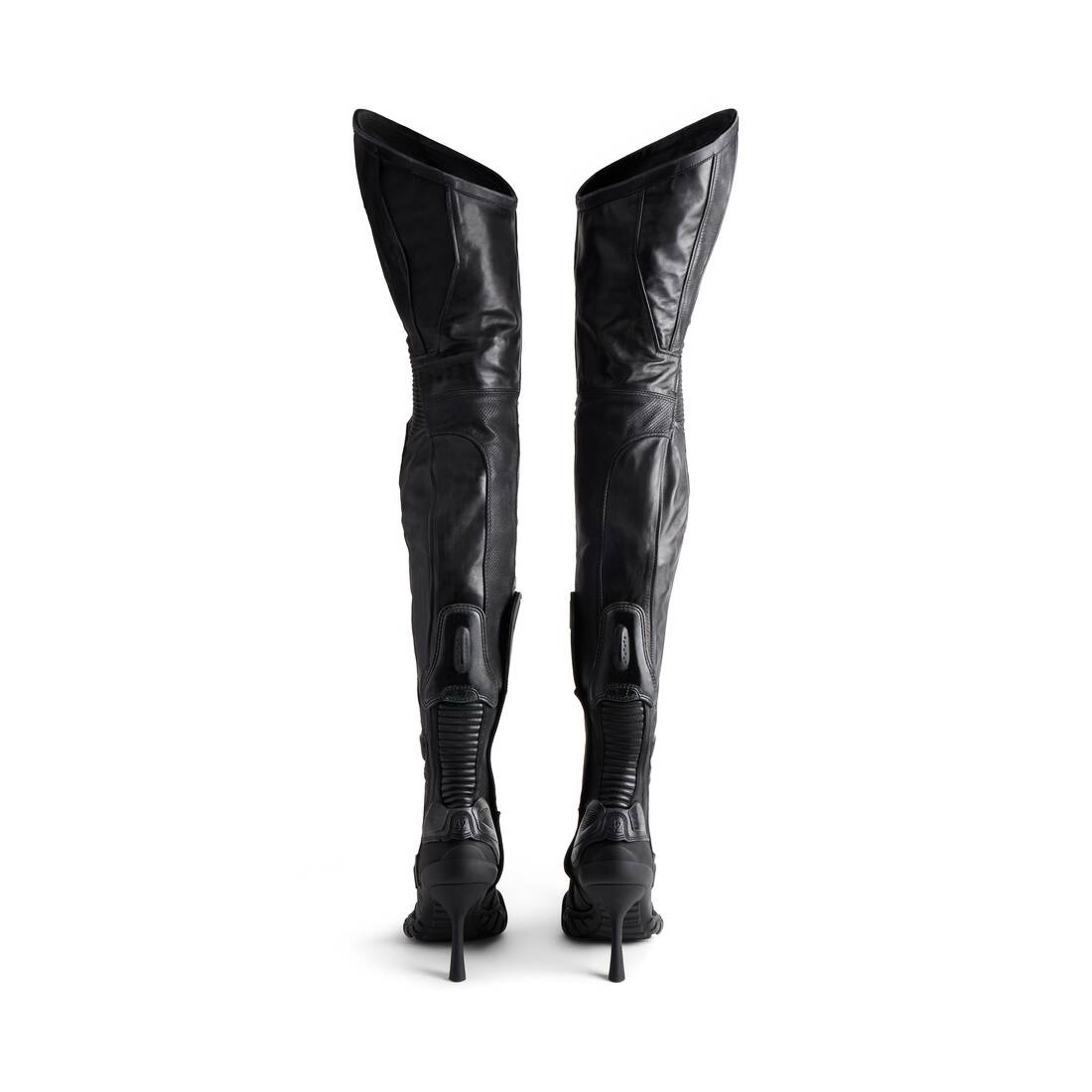 Women's Biker 90mm Over-the-knee Boot in Black - 5