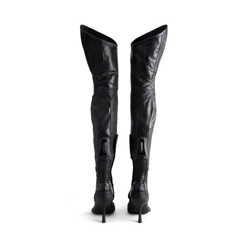 Women's Biker 90mm Over-the-knee Boot in Black 5