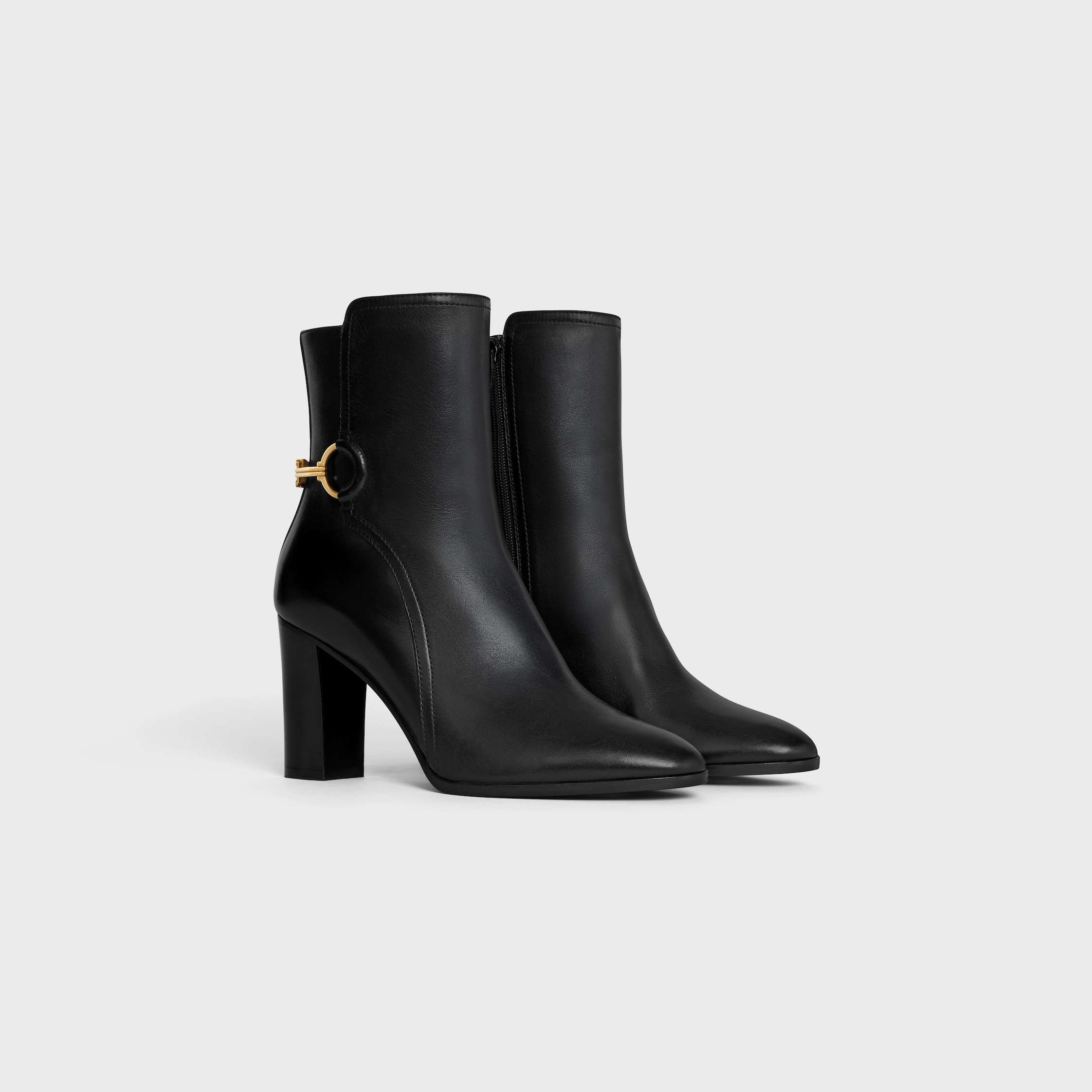 CELINE CLAUDE MID BOOT WITH TRIOMPHE SPUR in CALFSKIN - 2