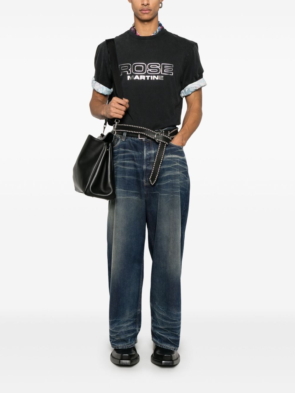metallic-logo T-shirt - 2