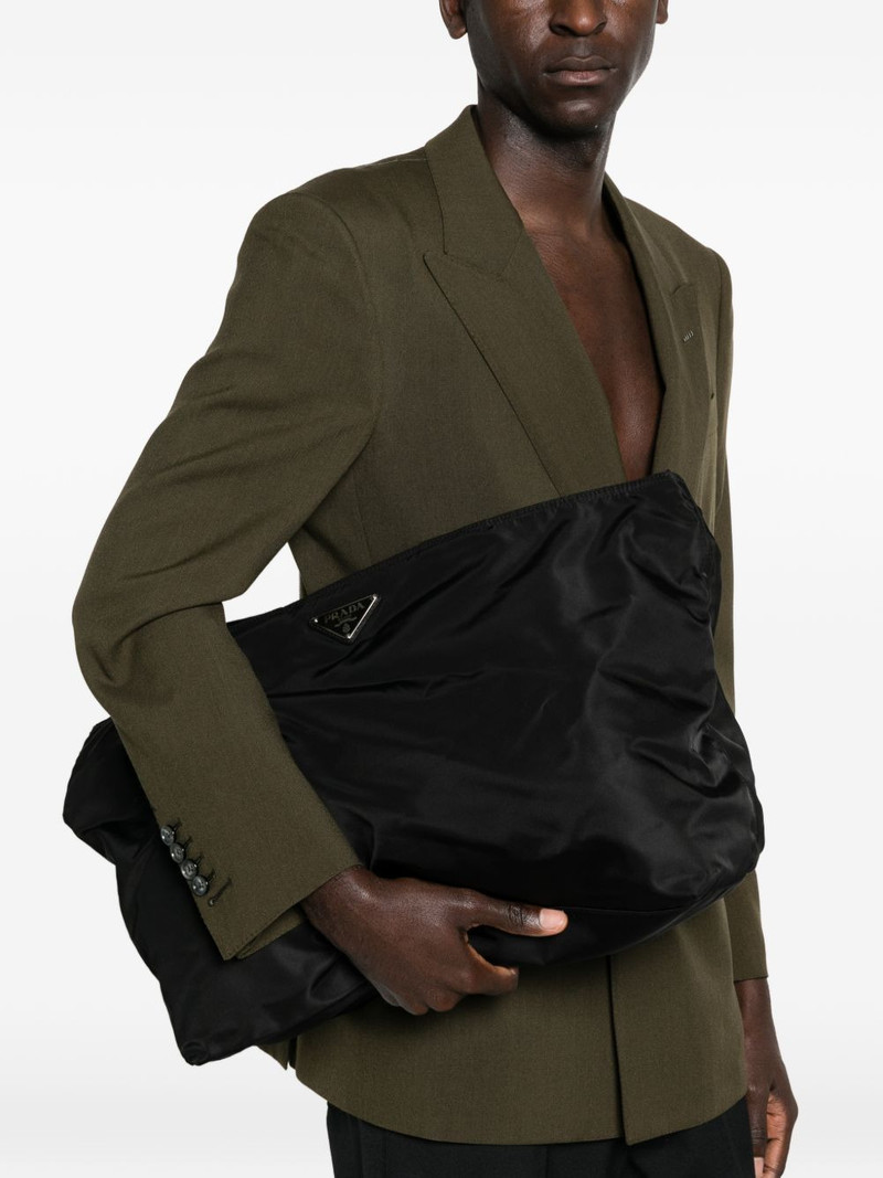 Prada triangle-logo tote bag outlook