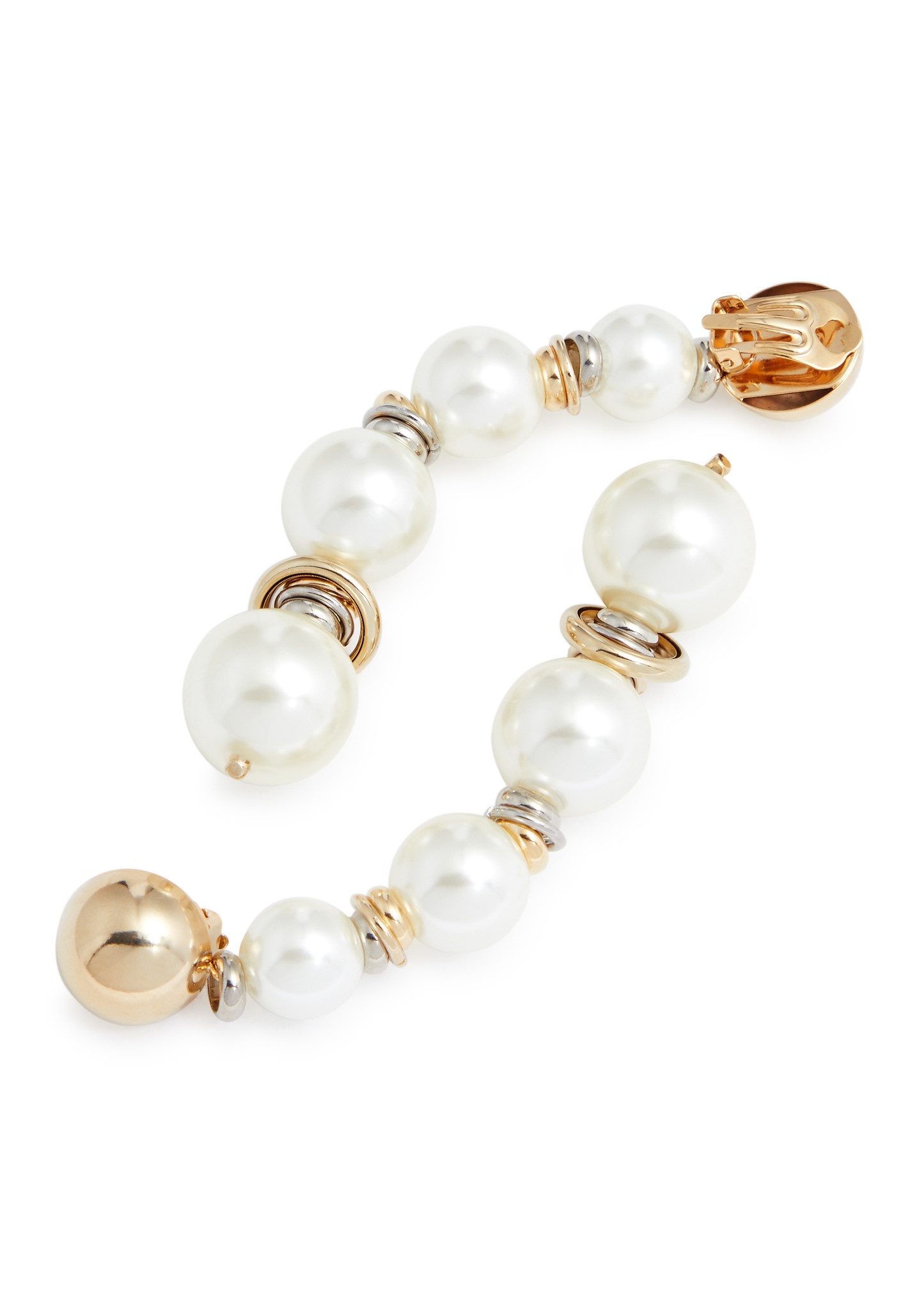 Miranda embellished clip-on drop earrings - 3