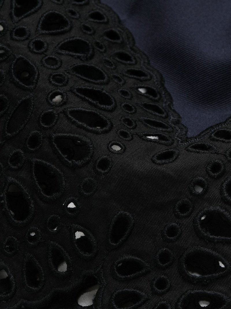 broderie anglaise-trimmed trousers 5