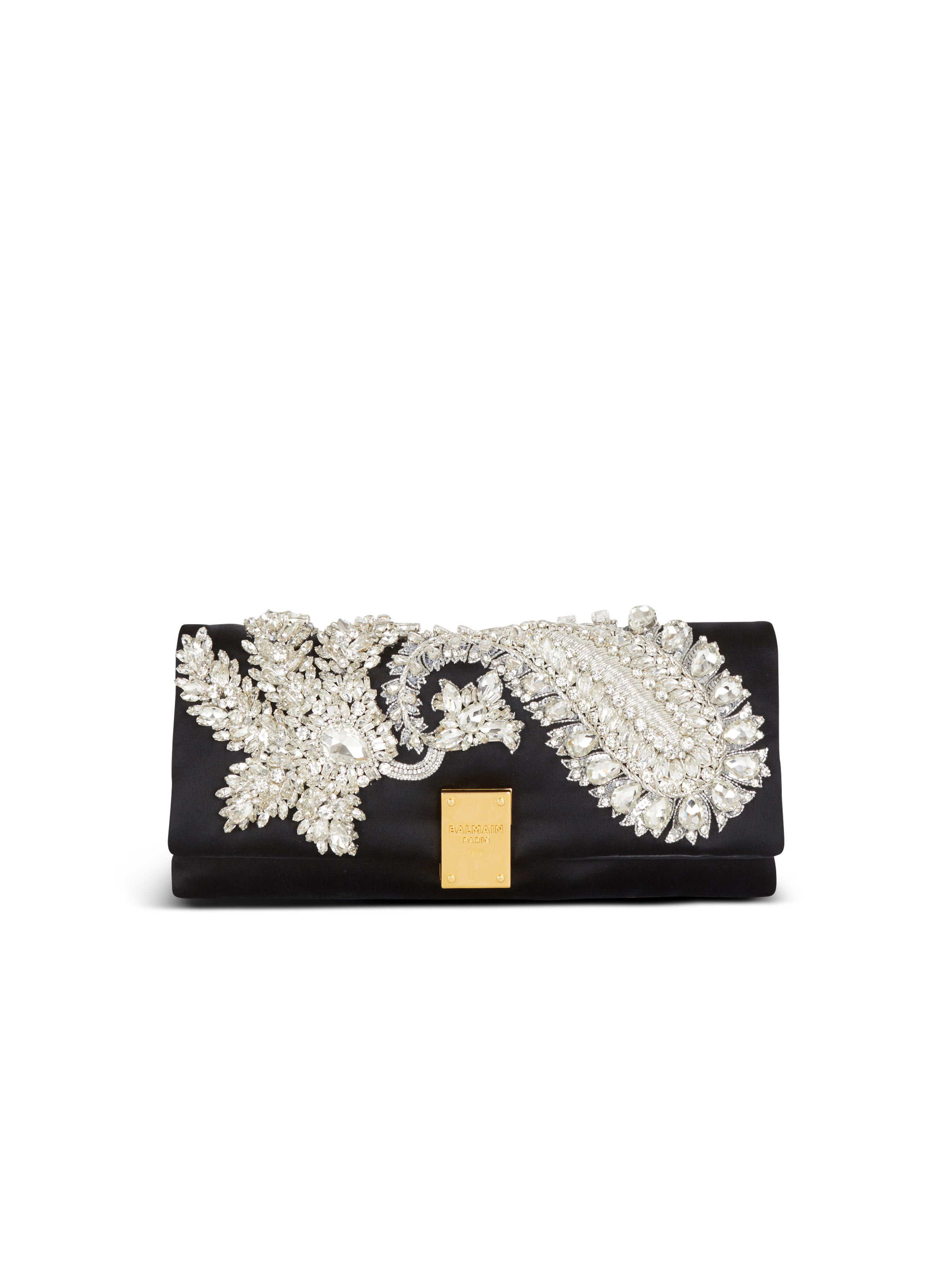 1945 Soft embroidered satin clutch - 1