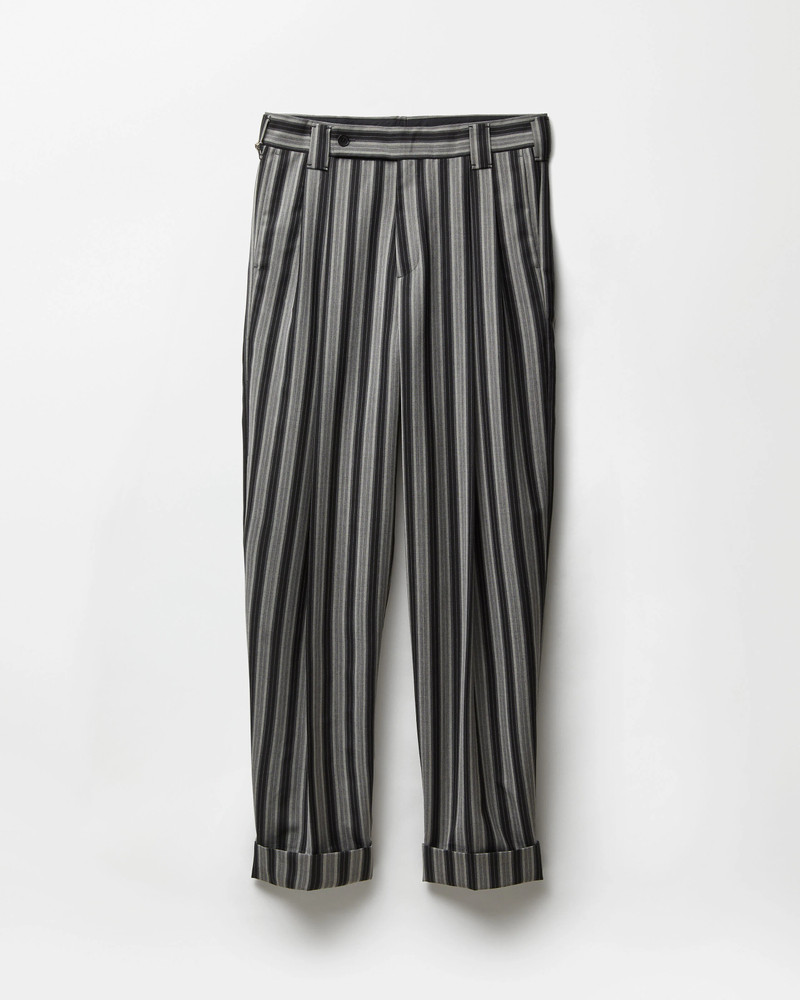 Pinstripe Wool Oversized Pants 1