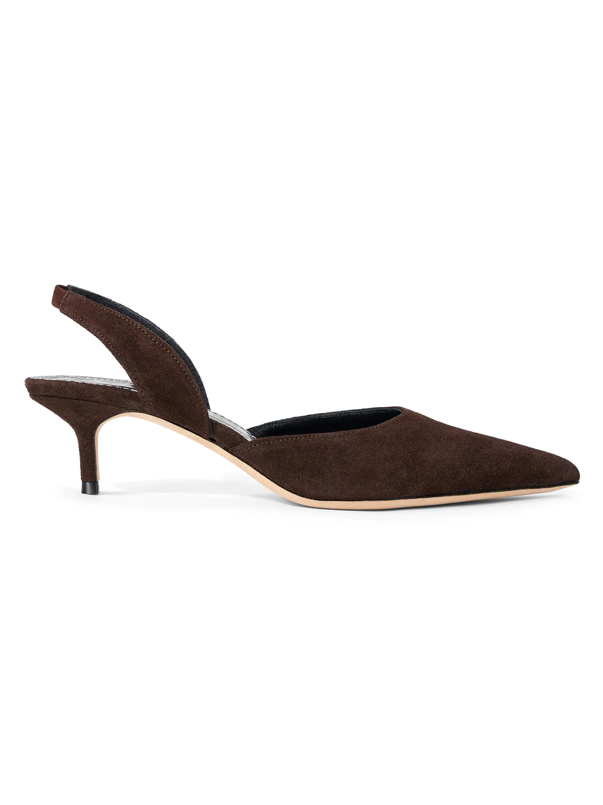 Women's Sebastian 55MM Suede Slingback Pumps - Espresso - 1