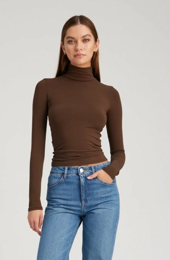 DARK CHOCOLATE CITY LONG SLEEVE TURTLENECK - 1