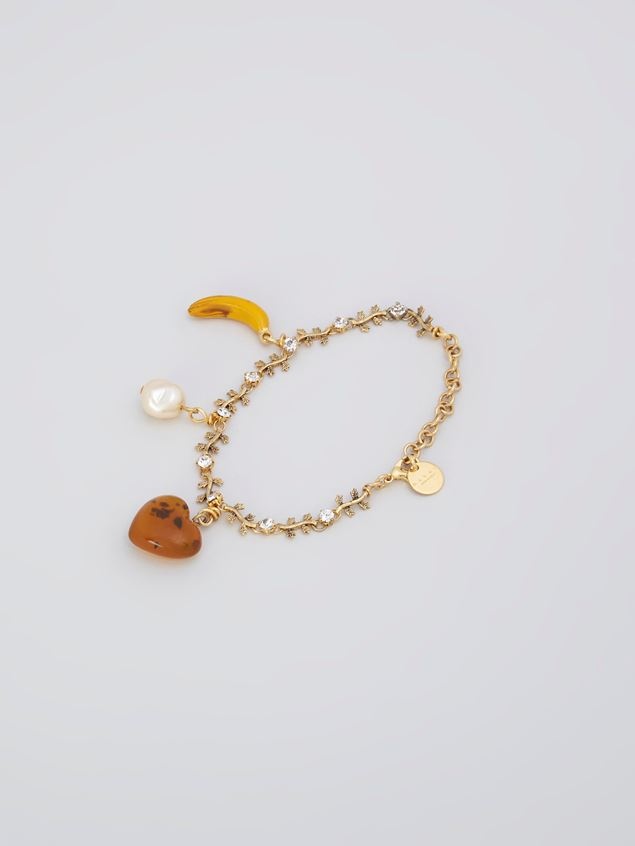 BRASS GLASS AND RESIN FOUND TREASURES BRACELET - 3