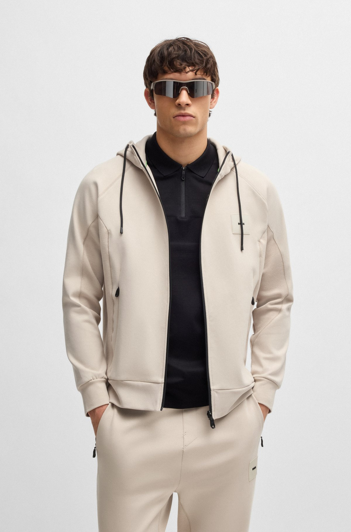 ZIP-UP HOODIE WITH LOGO PATCH - 2