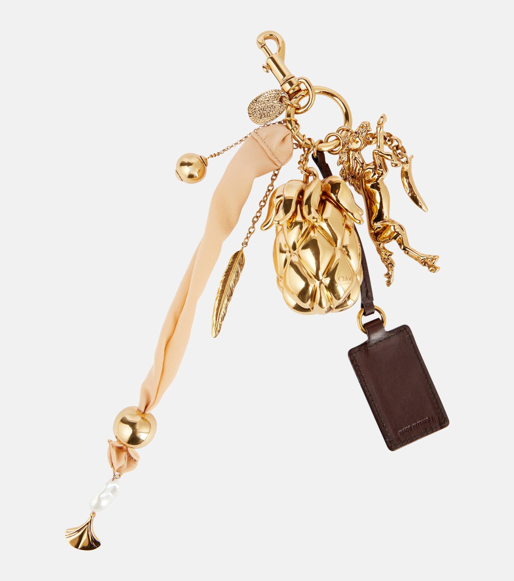 Giga Pineapple leather bag charm - 4