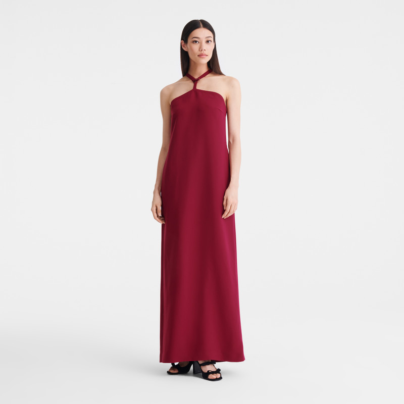 Longchamp Long dress Beetroot - Crepe outlook